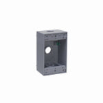 HUBBELL Hubbell 5320-5 Weatherproof Box, 18.3 cu-in, 3-Outlet, 1-Gang, Aluminum, Gray, Powder-Coated ELECTRICAL HUBBELL
