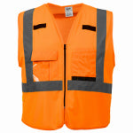 MILWAUKEE ELECTRIC TOOL CORP Safety Vest, High Visibility Orange, ANSI Type R Class 2, L/ XL
