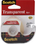 3M COMPANY Transparent Tape + Dispenser, 1/2 x 1,000 In.