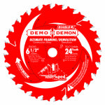 DIABLO Diablo Demo Demon Amped D0624DA Circular Saw Blade, 6-1/2 in Dia, 5/8 in Arbor, 24-Teeth TOOLS DIABLO