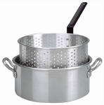 METAL FUSION Deep Fryer Pot, Punched Aluminum, 10-Qt.