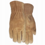 MIDWEST QUALITY GLOVES Women's Work Gloves, Suede, Gunn Cut, L