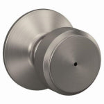 SCHLAGE LOCK CO Bowery Privacy Door Knob Handleset, Satin Nickel