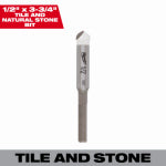 MILWAUKEE Milwaukee 48-20-8995 Drill Bit, 1/2 in Dia, 3-3/4 in OAL, 1/4 in Dia Shank, Round Shank TOOLS MILWAUKEE