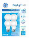 GE GE 93131943 Light Bulb, 60 W Equivalent, Daylight, 5000 K Color Temp ELECTRICAL GE