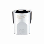 MILWAUKEE Milwaukee 45-34-9088 Socket, 18 mm Socket, Standard Socket, 3.543 in OAL, 3/8 in Drive, 6-Point, Chrome Vanadium Steel TOOLS MILWAUKEE