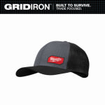 MILWAUKEE ELECTRIC TOOL CORP Gridiron Snapback Trucker Hat, Gray CLOTHING, FOOTWEAR & SAFETY GEAR MILWAUKEE ELECTRIC TOOL CORP
