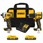 BLACK & DECKER/DEWALT 20-Volt MAX Atomic Cordless Drill Driver & Impact Driver Kit, Brushless Motors, (2) Batteries