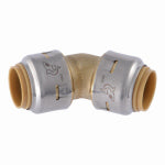 SHARKBITE/CASH ACME Push-To-Connect Pipe Elbow, 45-Degree, 1/2 In.
