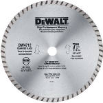 DEWALT DEWALT DW4712 Circular Blade, 7 in Dia, 7/8 in Arbor, Diamond Cutting Edge TOOLS DEWALT