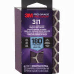 3M COMPANY 3-in1 Sanding Sponge, Fine 180 Grit