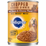 AMERICAN DISTRIBUTION & MFG Canned Dog Food, Chunky Beef, Bacon & Cheese, 13.2 oz. Can