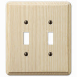 AMERTAC-WESTEK Contemporary Wall Plate, Unfinished Ash Wood, 2 Toggle
