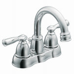 MOEN Moen Banbury 84943 Series Centerset Bathroom Faucet, High-Arc Spout, Chrome, 6-1/2 in Plate Size, 5-5/8 in, 1.2 gpm PLUMBING, HEATING & VENTILATION MOEN