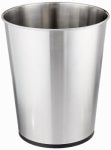 MODA AT HOME ENTERPRISES LTD Bathroom Waste Basket, Chrome Stainless Steel HOUSEWARES MODA AT HOME ENTERPRISES LTD