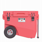 ROVR PRODUCTS RollR 60 Quart Wheeled Hard Cooler with Tow Handle (CORAL)