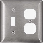 LEVITON MFG CO 2G SS TGL/REC WALLPLATE ELECTRICAL LEVITON MFG CO