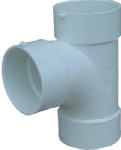 IPEX USA LLC PVC Pipe Sanitary Tee & Sewer Drain, 6 In.