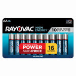 ENERGIZER BATTERY Rayovac 815-16LTK Battery, 1.5 V Battery, 3000 mAh, AA Battery, Alkaline ELECTRICAL ENERGIZER BATTERY
