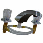 US HARDWARE US Hardware P-030N Garden Tub Faucet, 2-Handle, Deck Mounting, Brass, Chrome AUTOMOTIVE US HARDWARE