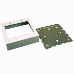 WIREMOLD COMPANY 2-Gang Metal Outlet Box, 1-3/8-In. Depth, White