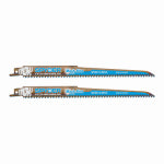 J S PRODUCTS Mach-Blue Bi-Metal Reciprocating Saw Blades, Wood/Nails, 6-TPI, 9 In., 2-Pk. TOOLS J S PRODUCTS