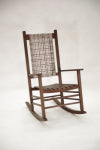 PANACEA PRODUCTS CORP-IMPORT Knollwood Porch Rocker, Wicker Back, Bali Finished Mahogany OUTDOOR LIVING & POWER EQUIPMENT PANACEA PRODUCTS CORP-IMPORT