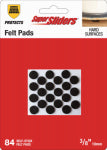 SHEPHERD HDWE. PROD., LLC. Super Sliders 3/8 In. Round Brown Felt Furniture Pads (84-Piece)
