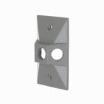 RACO INCORPORATED 1-Gang Weatherproof Cluster Cover, (3) 1/2 in. Threaded Outlets, Gray ELECTRICAL RACO INCORPORATED