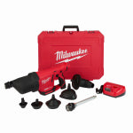 MILWAUKEE ELECTRIC TOOL CORP M12 12-Volt Airsnake Drain Cleaning Air Gun Kit, Attachments, Battery & Charger