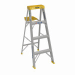 WERNER LADDER COMPANY Werner 4 Ft. Aluminum Step Ladder with 225 Lb. Load Capacity Type II Ladder Rating