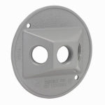 RACO INCORPORATED Round Weatherproof Cluster Cover, (3) 1/2 in. Threaded Outlets, Gray ELECTRICAL RACO INCORPORATED