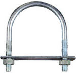 ASSA ABLOY AMERICAS RESIDENTIALI NC U-Bolt with Plate & Nuts, Zinc, 5/16 x 2-1/2 x 3-1/2 In. HARDWARE & FARM SUPPLIES ASSA ABLOY AMERICAS RESIDENTIALI NC