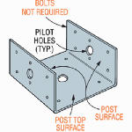 SIMPSON STRONG-TIE Simpson Strong-Tie BC Series BC40Z Post Base, 4 x 4 in Post, Steel, ZMAX HARDWARE & FARM SUPPLIES SIMPSON STRONG-TIE