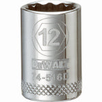 DEWALT DEWALT DWMT74516OSP Drive Hand Socket, 12 mm Socket, 3/8 in Drive, 12-Point, Steel, Polished Chrome Vanadium TOOLS DEWALT