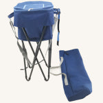 ZENITHEN HK LIMITED Collapsible Cooler & Carry Bag, Blue/Gray, Holds 32 Cans,