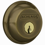 SCHLAGE LOCK Schlage B60NV609KA4 Deadbolt, 1 Grade, SC1 Key, Metal, Antique Brass, 2-3/8, 2-3/4 in Backset, C Keyway HARDWARE & FARM SUPPLIES SCHLAGE LOCK