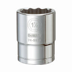 DEWALT DEWALT DWMT74596OSP Drive Hand Socket, 1-1/8 in Socket, 3/4 in Drive, 12-Point, Steel, Polished Chrome Vanadium TOOLS DEWALT