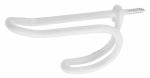 ASSA ABLOY AMERICAS RESIDENTIALI NC Hat & Coat Hook, Screw-In, White Vinyl-Coated Wire, 2-Pk.