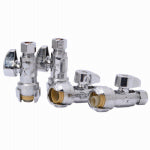 SHARKBITE/CASH ACME Push-Fit Straight Stop Valve, Quarter Turn, 1/2 x 3/8 In. OD, 4-Pk. PLUMBING, HEATING & VENTILATION SHARKBITE/CASH ACME