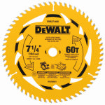 DEWALT DEWALT DWA171460B10 Circular Saw Blade, 7-1/4 in Dia, 5/8 in Arbor, 60-Teeth, Applicable Materials: Wood TOOLS DEWALT