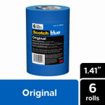 3M COMPANY Original Painter's Tape, 1.41 In x 60 Yd., 6 Roll Pack
