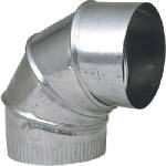 IMPERIAL Imperial GV0294-C Adjustable Elbow, 6 in Connection, 26 Gauge, Galvanized Steel PLUMBING, HEATING & VENTILATION IMPERIAL