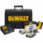 DEWALT DEWALT DCS391P1 Series Circular Saw Kit, Battery Included, 20 V, 6-1/2 in Dia Blade, 0 to 50 deg Bevel TOOLS DEWALT