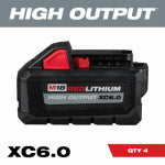 MILWAUKEE ELECTRIC TOOL CORP M18 18-Volt RedLithium High Output XC6.0 Batteries, 2-Pk.