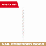 MILWAUKEE ELECTRIC TOOL CORP Ship Auger Drill Bit, 7/16 x 18 In. TOOLS MILWAUKEE ELECTRIC TOOL CORP