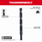 MILWAUKEE ELECTRIC TOOL CORP Thunderbolt Black Oxide Drill Bit, 15/64 In.