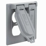 RACO INCORPORATED 2-Gang Weatherproof Flip Cover, Two Duplex, Gray ELECTRICAL RACO INCORPORATED