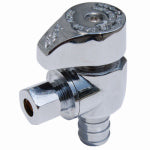 SHARKBITE SharkBite 23058LF Angle Stop Valve, 1/2 x 3/8 in Connection, Compression, 80 to 160 psi Pressure, Brass Body PLUMBING, HEATING & VENTILATION SHARKBITE