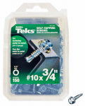 TEKS Teks 21320 Screw, #10 Thread, 3/4 in L, Coarse Thread, Hex Drive, Self-Drilling, Self-Tapping Point, Steel, Zinc, 150 PK HARDWARE & FARM SUPPLIES TEKS